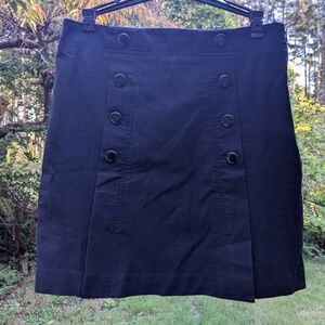 Loft Size 4 Black Skirt with Buttons